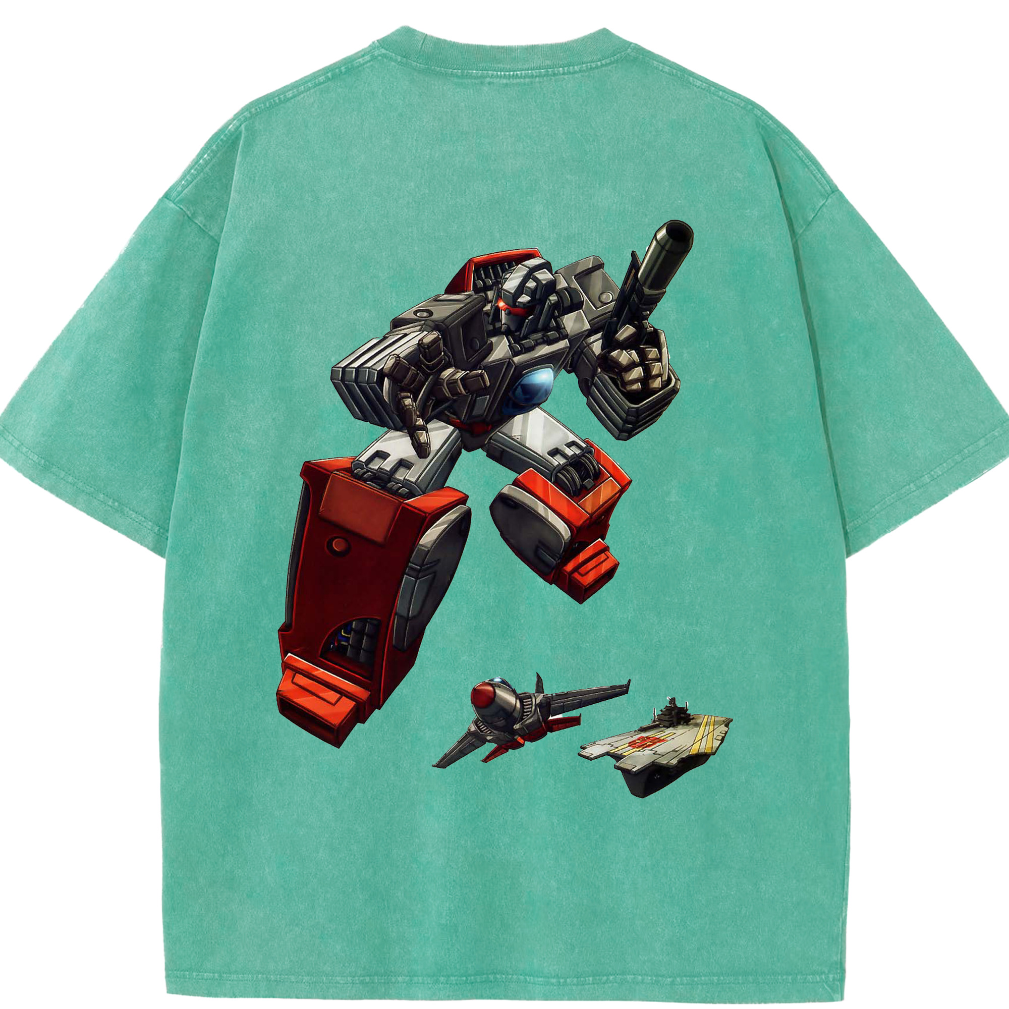（画像用）  綿100% ヴィンテージ風 半袖Tシャツ（背面プリント）